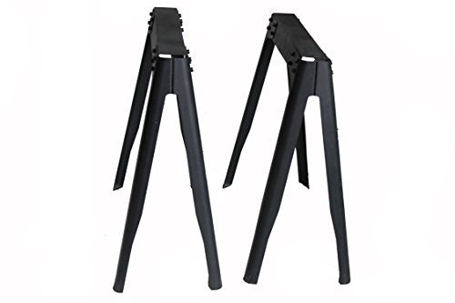 Black Steel Table Legs Solid Iron Support Feet Bar Laptop Desk DIY Bench Legs Office Furniture Legs Tube Table Legs Set of 2 (A-Leg)