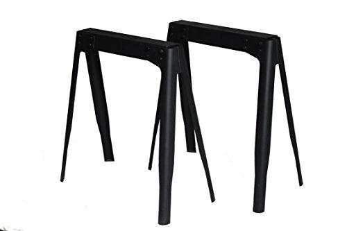 Black Steel Table Legs Solid Iron Support Feet Bar Laptop Desk DIY Bench Legs Office Furniture Legs Tube Table Legs Set of 2 (A-Leg)