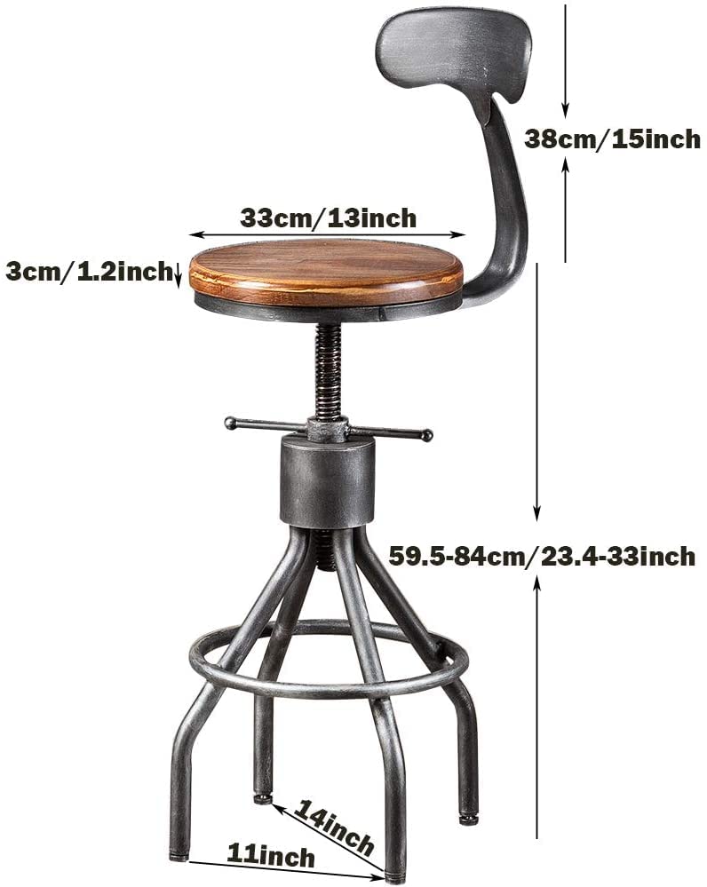 Bistro Bar Table 33.47 39.37inch and Bar Stools Set 23 33inch