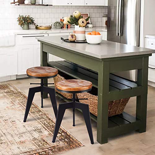 Rustic kitchen island with stools hot sale