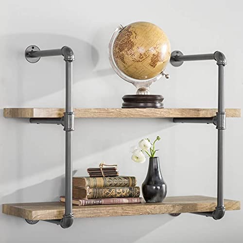 DIY Industrial Black Pipe Bookshelf Wall Ceiling Mounted Open Bookshelf Parts Bracket Kit DIY Project